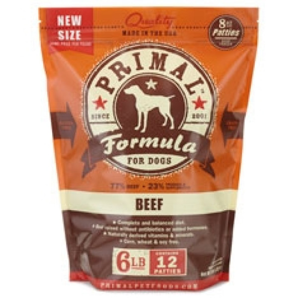 Primal Canine Beef Formula 犬用急凍鮮肉- 牛配方 6lbs X 4 
